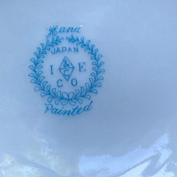 Antique I & E Co Hand painted with moriage 12 inch tall vase - Picture 5 of 11